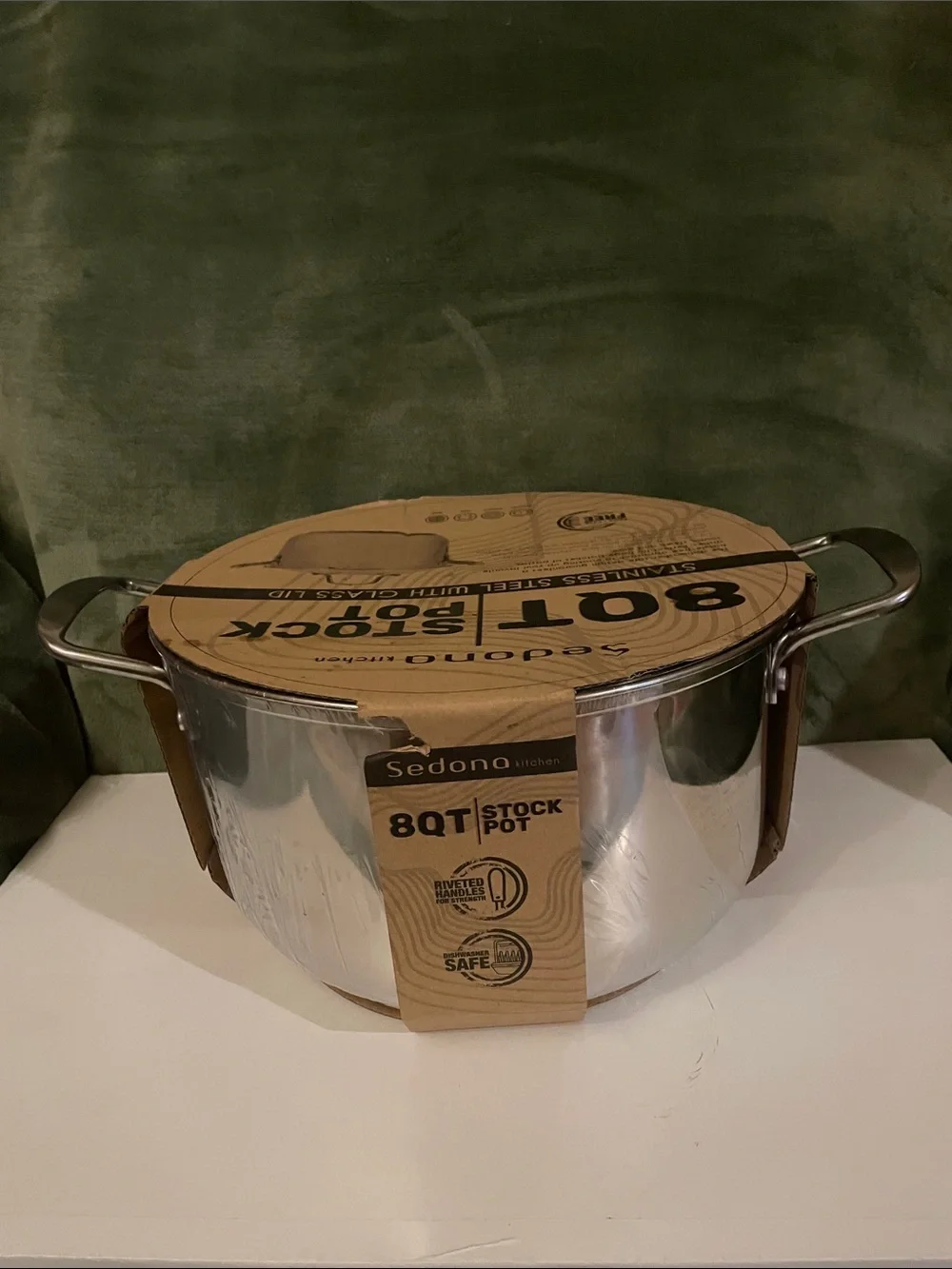 8QT Stainless Steel Stock Pot - Silver